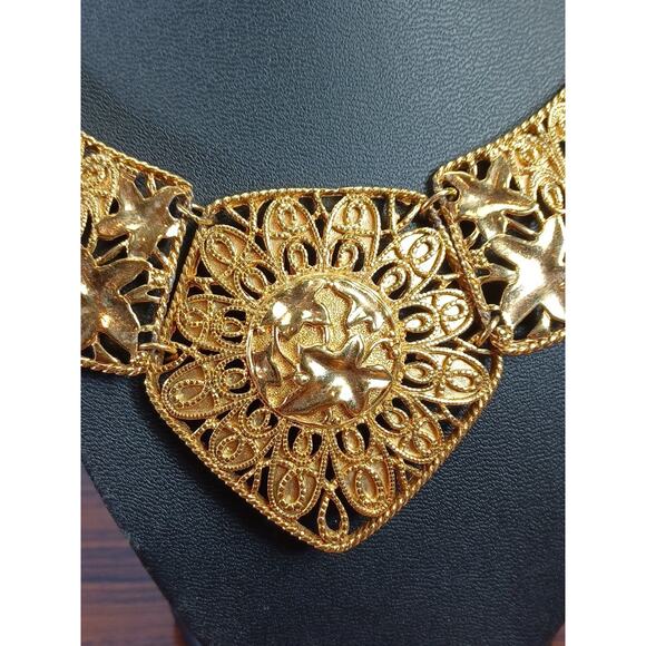 Vintage 90s Jose Maria Barrera for Avon Falling Leaves Necklace Golden Beautiful - Picture 12 of 16